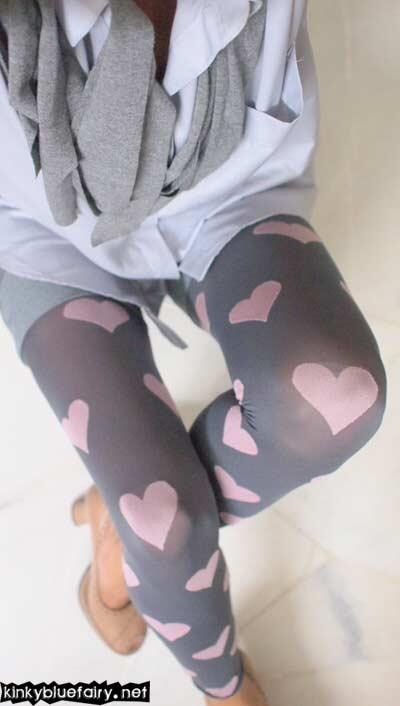 heart topshop tights