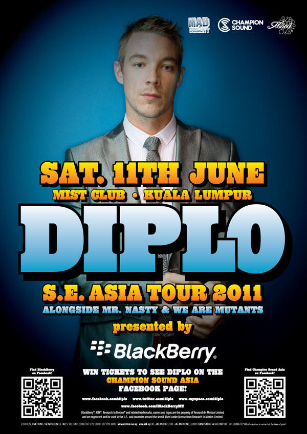 diplo presented by blackberry kl 2011