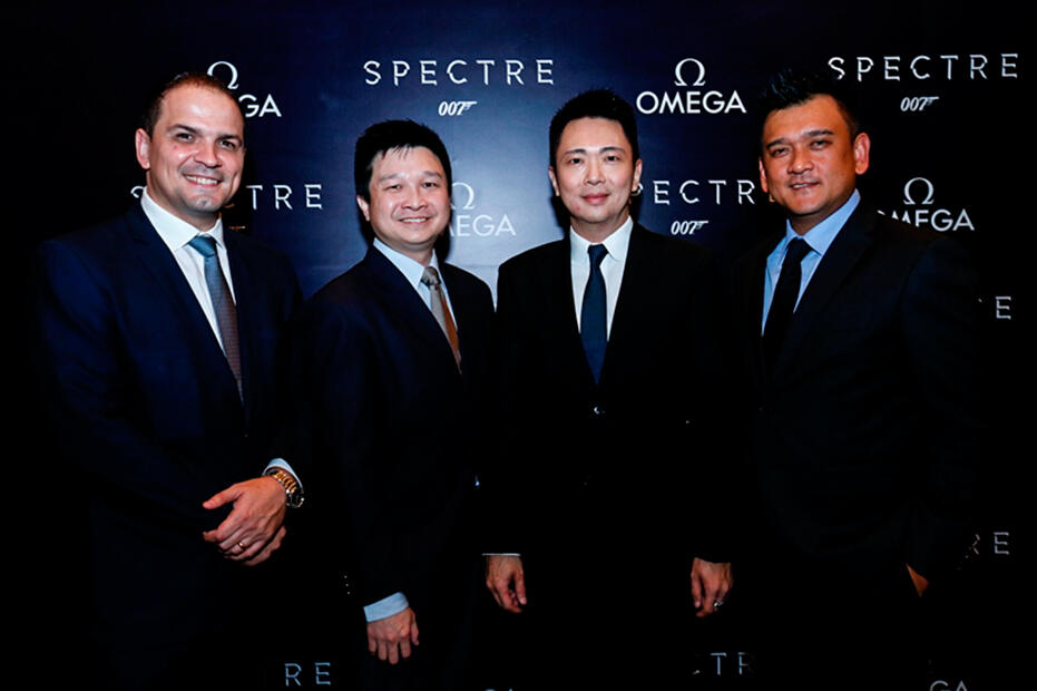 Omega-Bond-Spectre-Dinner-at-Grand-Hyatt-KL-Jose De Cardoso, SK Teh, Lovell Ho, Joseph A. Boudville