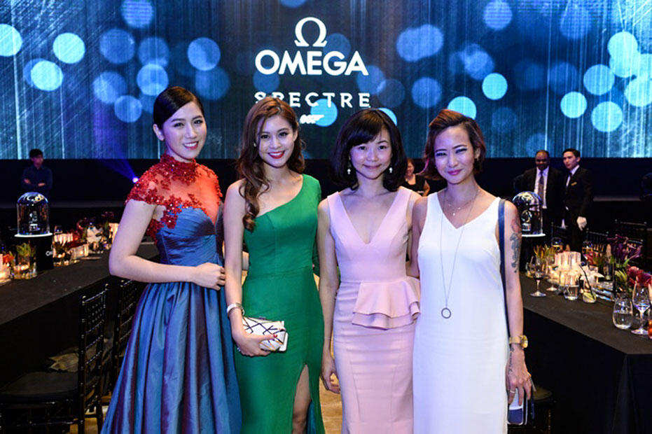 Omega-Bond-Spectre-Dinner-at-Grand-Hyatt-KL-Pauline-Tan,-Denise-Camillia,-Catherine-Lee-&-Joyce-Wong