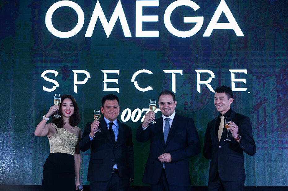 Omega-Bond-Spectre-Dinner-at-Grand-Hyatt-KL-Sarah Lian, Joseph A. Boudville, Jose De Cardoso & Will Quah celebrate 20 Years of OMEGA and James Bond with a toast_2