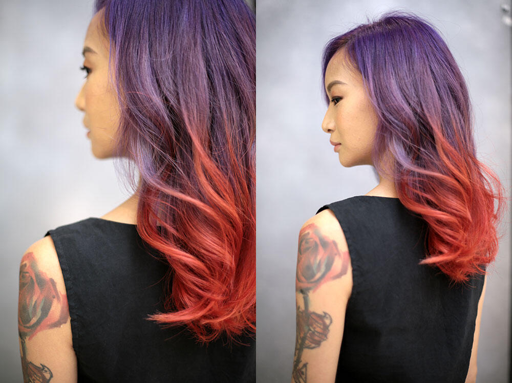 by-Ikwan-Hamid---Joyce-Wong-centro-hair-salon-malaysia-2-purple-red-hair-unicorn